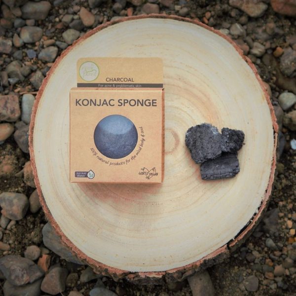 Nudi Point Konjac Sponge - Charcoal