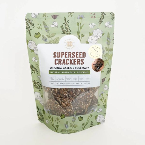 Superseed Crackers - Garlic & Rosemary