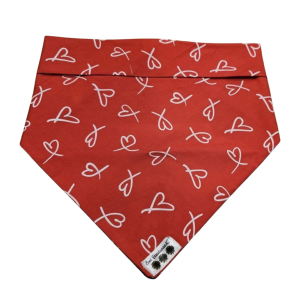 Cool Banadanas - Medium/Large Red white Hearts