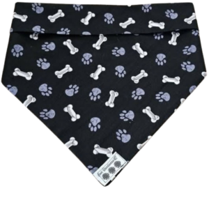 Cool Bandanas Medium Black Dog Bone