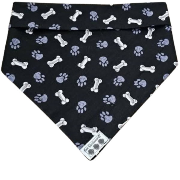 Cool Bandanas Medium Black Dog Bone